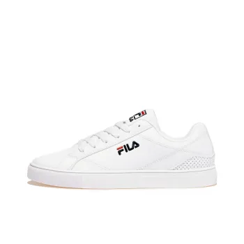 FILA Anti Slip Wear Resistant Low Top Skateboard Shoes Unisex White Korean Style