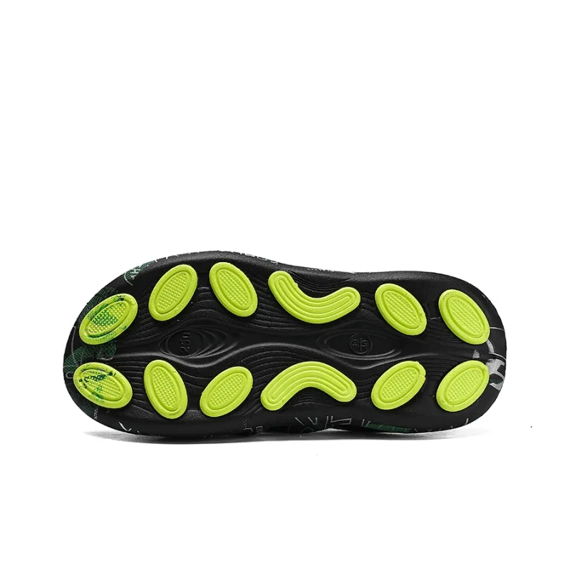 Locke Rubber Sole Totem Graffiti Quiet Slide Slippers Unisex-2