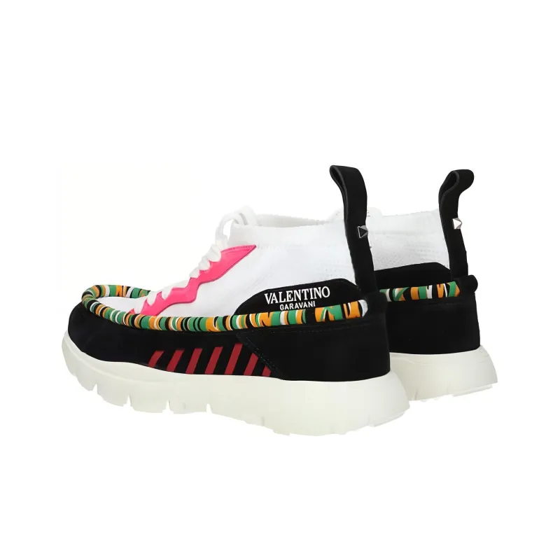 Valentino Low Top Casual Shoes Men's Black White-2