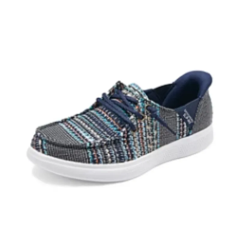 Skechers Slip Ins Casual Shoes Women's Low Top Navy-2