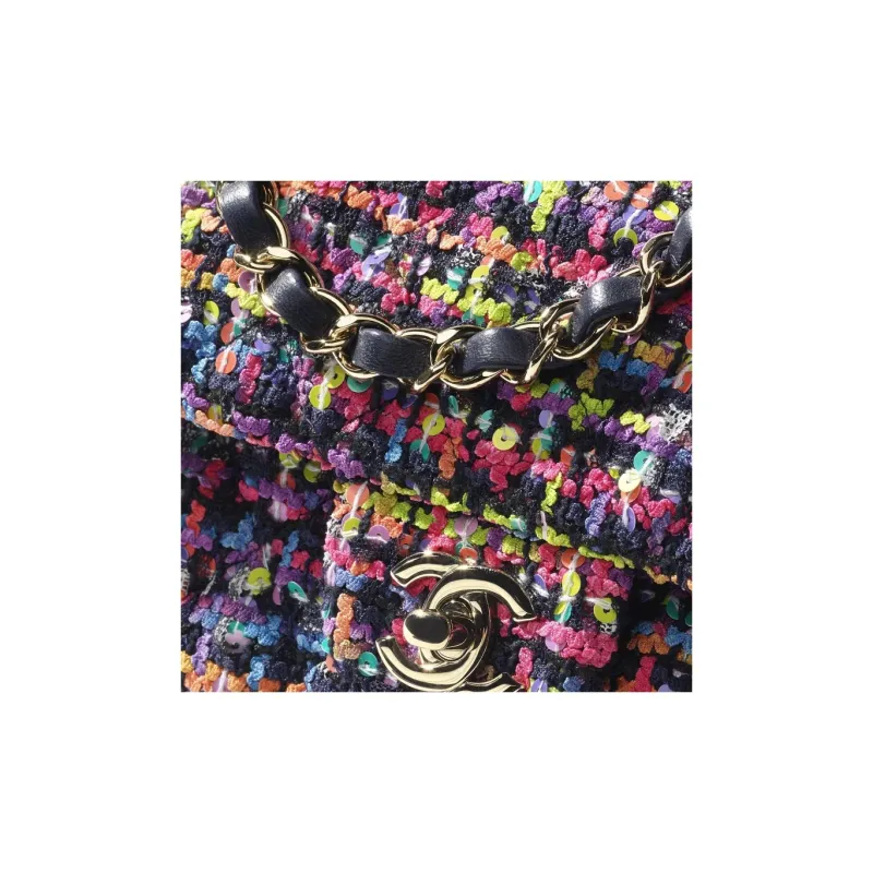 CHANEL Fabric Crossbody Bag Shoulder Bag Women's Multicolor-3