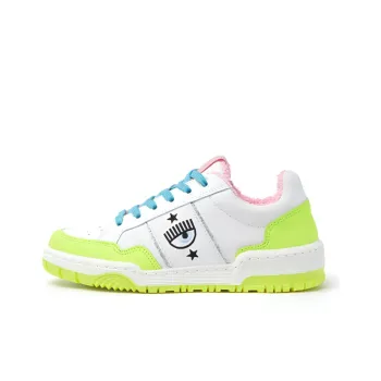 CHIARA FERRAGNI CF-1 Low-Top Stylish Skateboarding Shoes Women's White Yellow