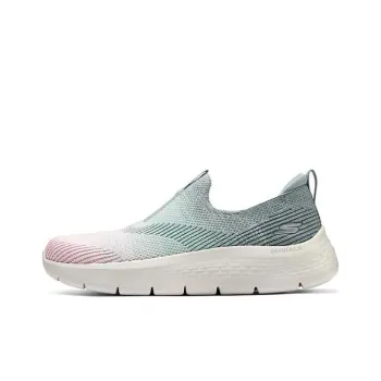 Skechers Go Walk Fle Breathable Low Top Running Shoes Women's Gray Cyan
