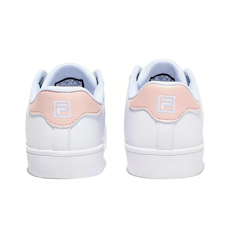 FILA Court Deluxe Anti Slip Wear Resistant Low Top Skateboard Shoes Unisex Pink White-4