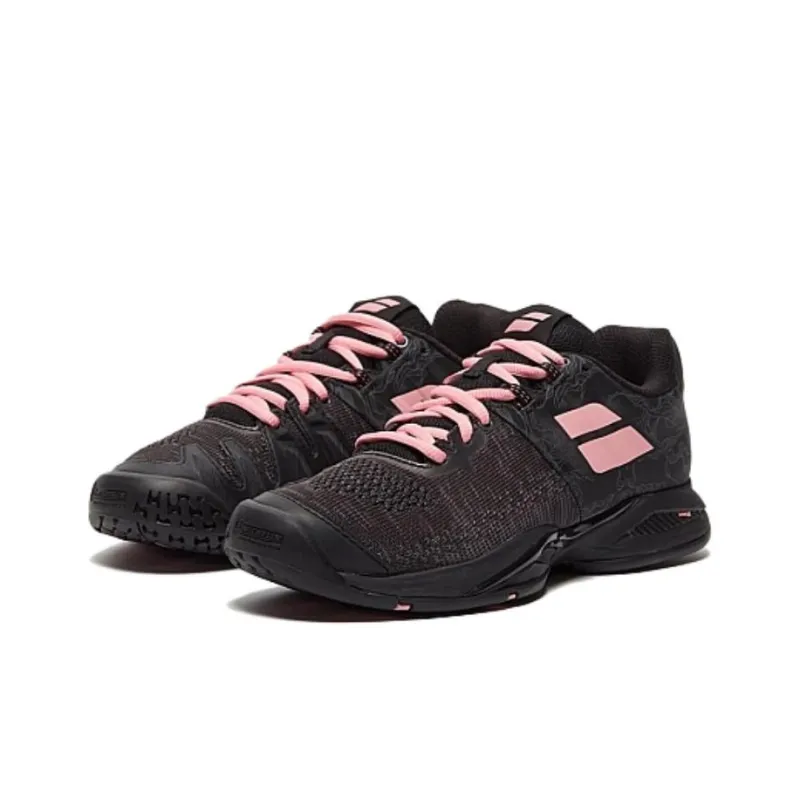 Babolat Abrasion Resistant Low Top Tennis Shoes Women's Black Pink-2