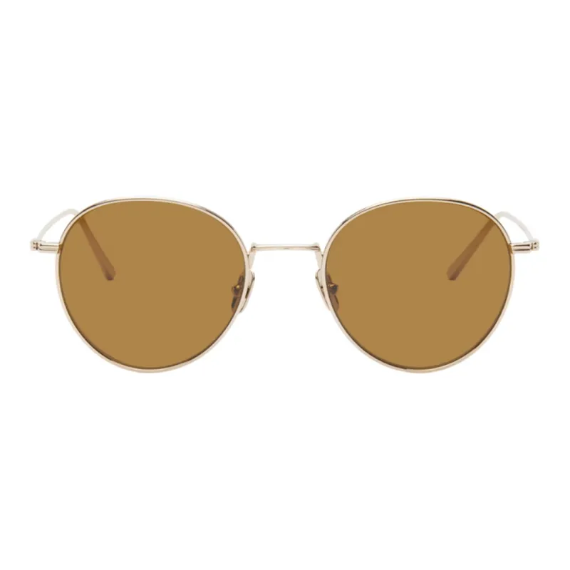TOTEME Logo engraved Round frame Sunglasses-0