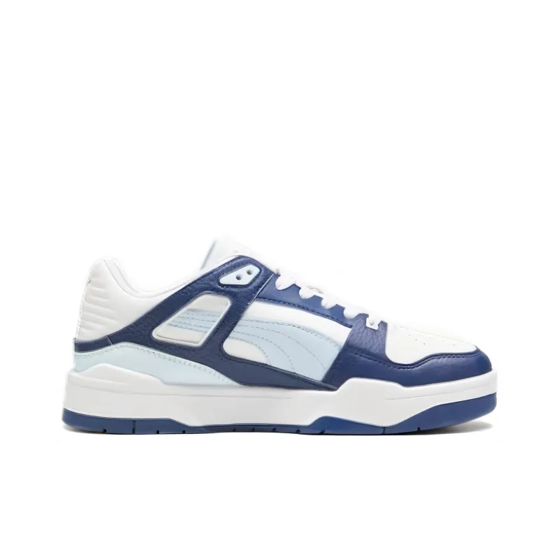 PUMA Slipstream Anti Slip Wear Resistant Low Top Skateboard Shoes Unisex White Blue-1
