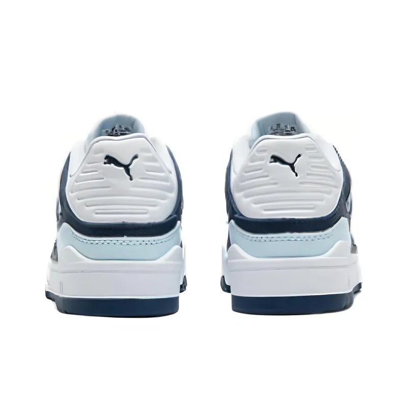 PUMA Slipstream Anti Slip Wear Resistant Low Top Skateboard Shoes Unisex White Blue-3