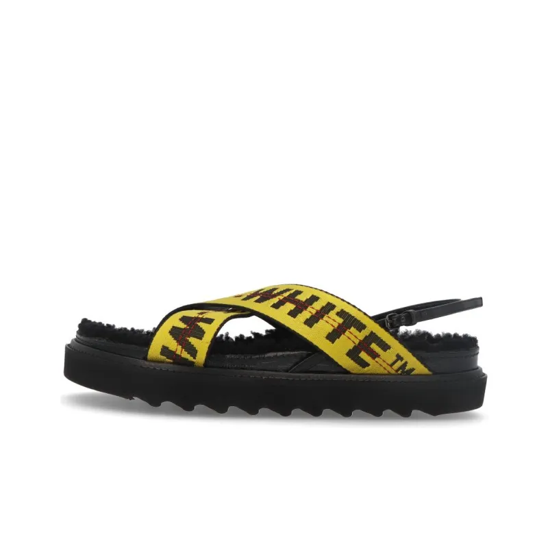 OFF-WHITE Strap Sandals Women's Black Yellow-0