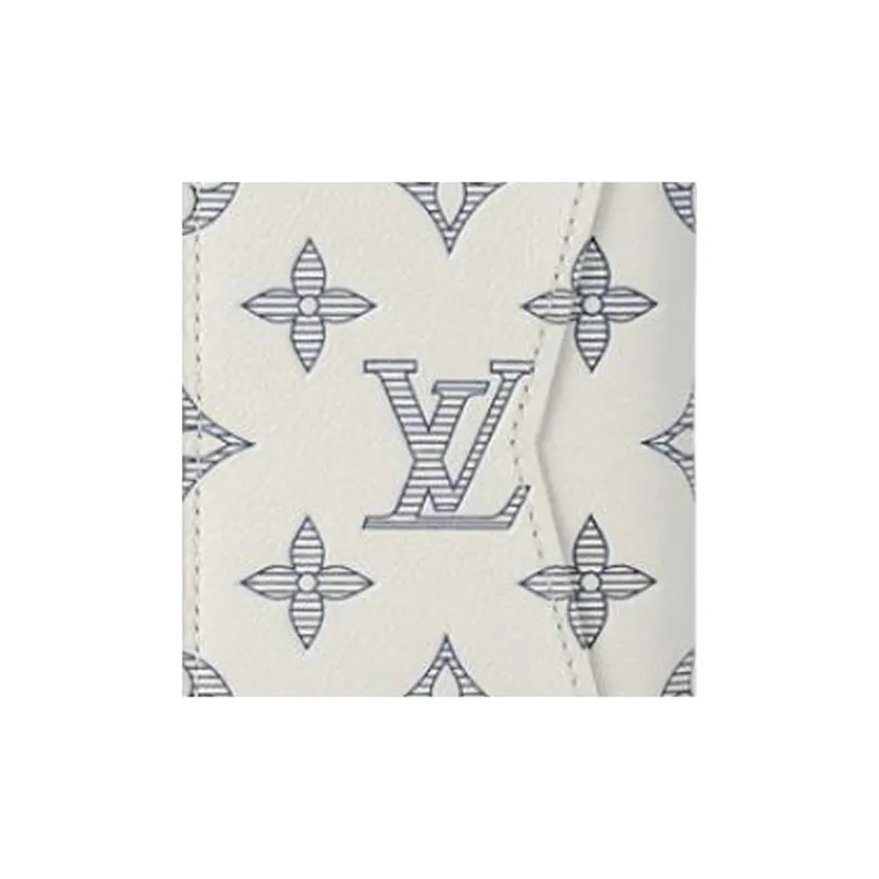 LOUIS VUITTON Leather Wallet Men's White-3