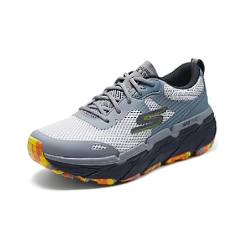 Skechers Cushioning Wear Resistant Low Top Casual Running Shoes Men's Gray Multicolor-2