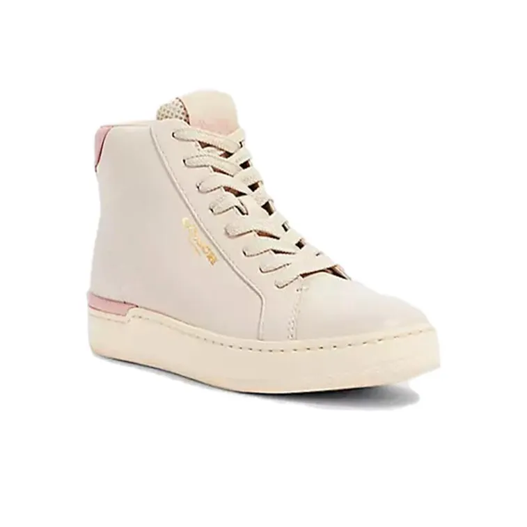 COACH High-Top Skateboard Shoes Women's Pink-3