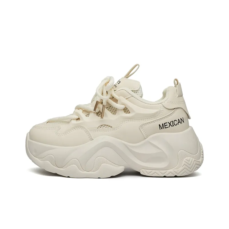 MEXICAN Anti Slip Wear Resistant Low Top Chunky Sneakers Women's-0