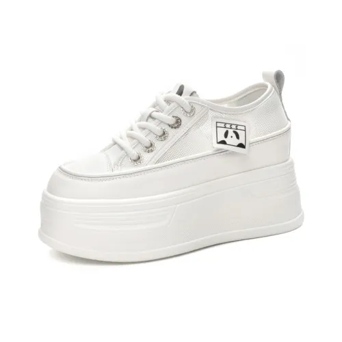 Shoe cabinet floral language Skateboard Shoes Women's Low Top White