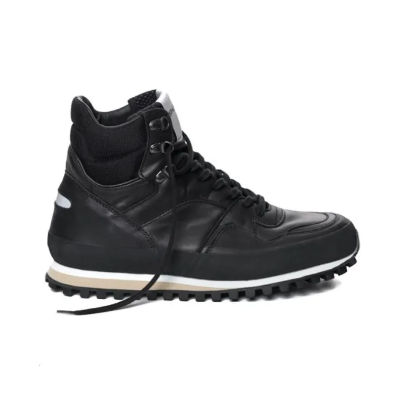 SPALWART Wear-Resistant High-Top Sports Casual Shoes Unisex Black-1