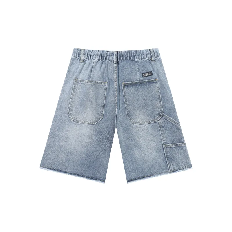 ALL IN Denim Shorts Unisex Blue-1