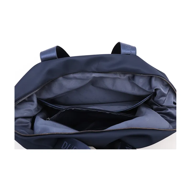 Dubaolu Fabric Bonded Microfiber Synthetic Leather Travel Bag Regular Unisex Black/Blue-5