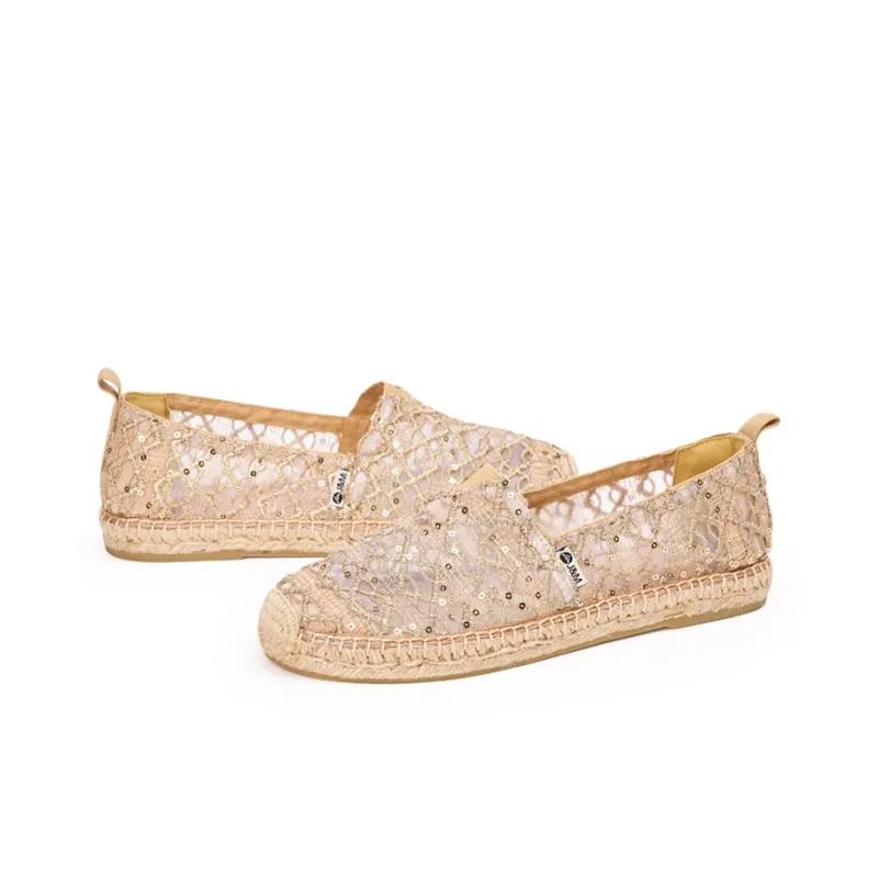 Joy&Mario Espadrilles Women's Gold/Ecru/Black-2