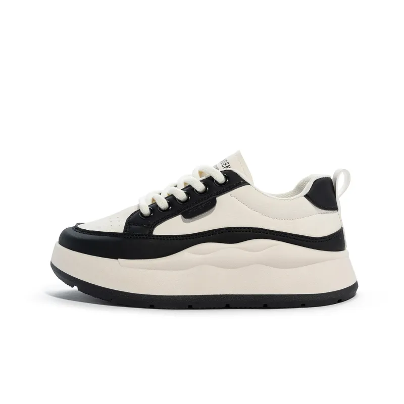 Humanism 1986 Chunky Sneakers Women's Low Top White/Black/White/White/Red/White/Khaki-0