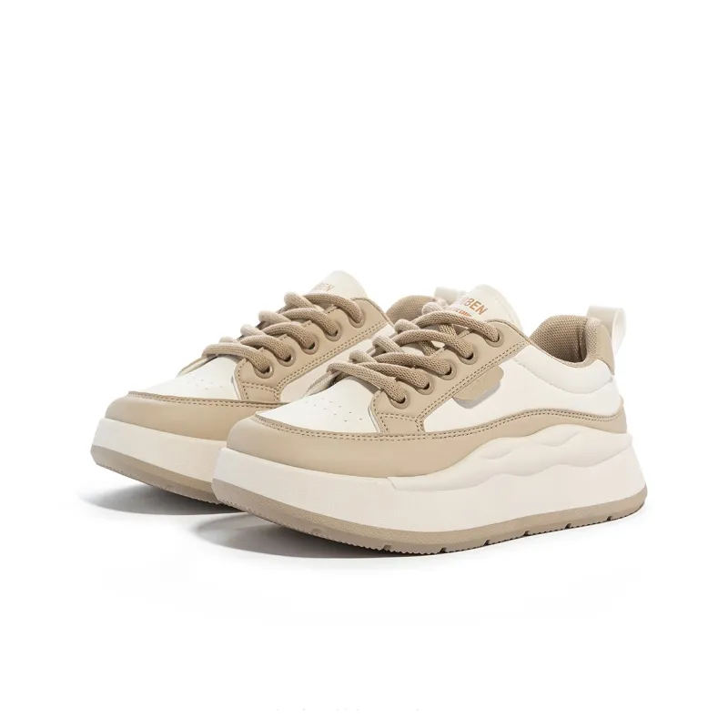 Humanism 1986 Chunky Sneakers Women's Low Top White/Black/White/White/Red/White/Khaki-25