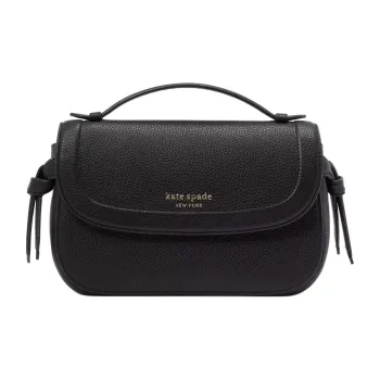 Kate Spade Knott Litchi Grain Leather Handbag Shoulder Bag Crossbody Bag Women's Black