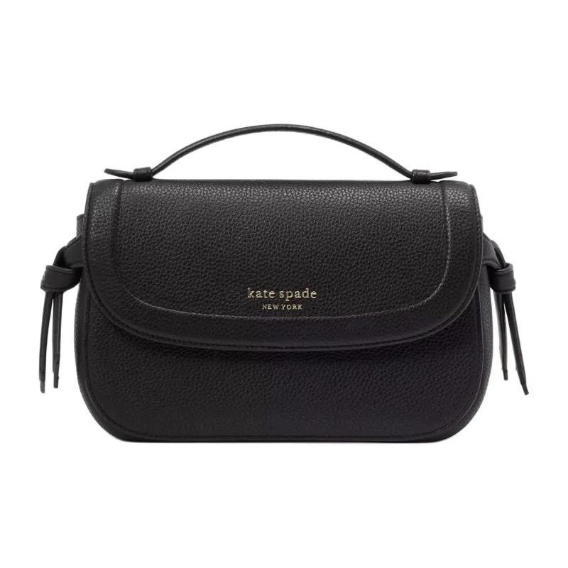 Kate Spade Knott Litchi Grain Leather Handbag Shoulder Bag Crossbody Bag Women's Black-0