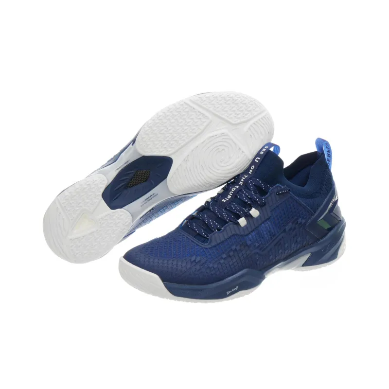 DECATHLON Cushioning Wear Resistant Low Top Badminton Shoes Men's Navy Blue-2