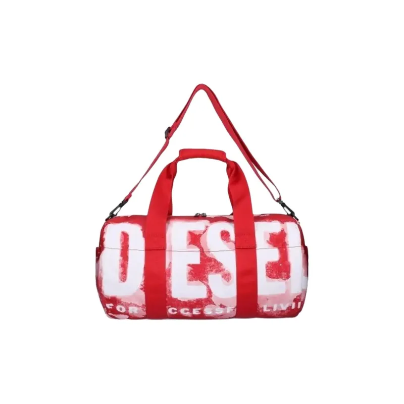 DIESEL Polyester Shoulder Bag Crossbody Bag Handbag Travel Bag Regular Men's Red-3