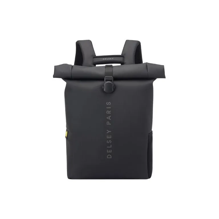 DELSEY PU Backpack Medium Size Unisex Black-0