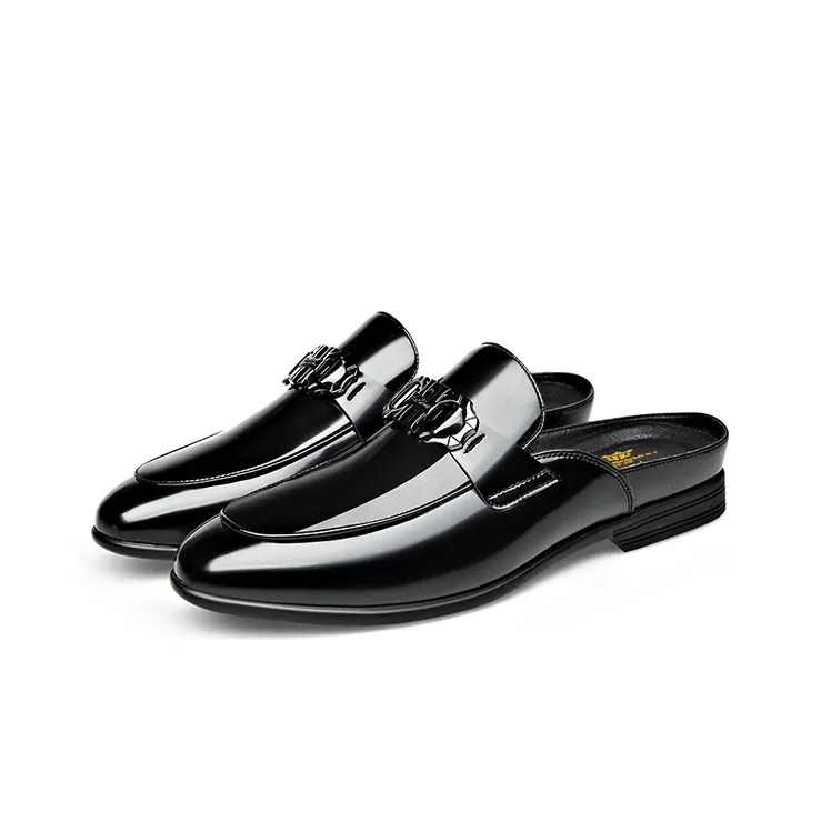 LIANGGUAN Closed Toe Slippers Men's Black-2