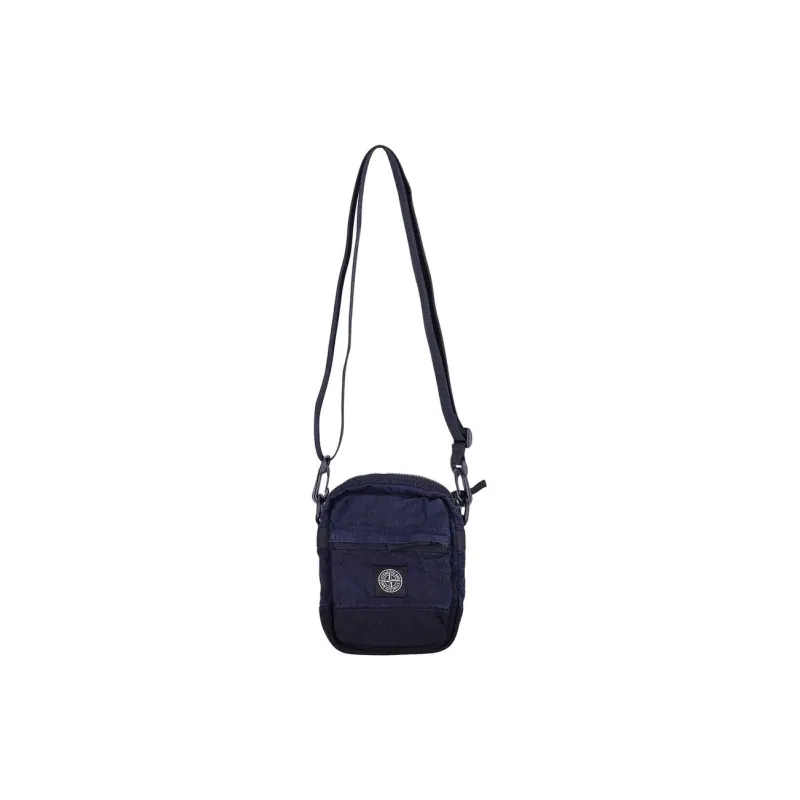 STONE ISLAND Flax With Polyamide Shoulder Bag Men's Marine Blue-0
