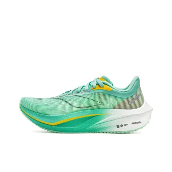 LINING Feidian 4 Challenger Running Shoes Men Low Top Fluorescent Ice Cyan/Lemon