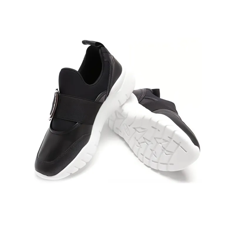 BALLY Low Top Athletic Shoes Women's Black White-3
