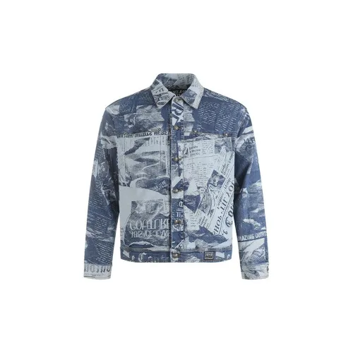 VERSACE JEANS COUTURE Denim Jackets Men Blue