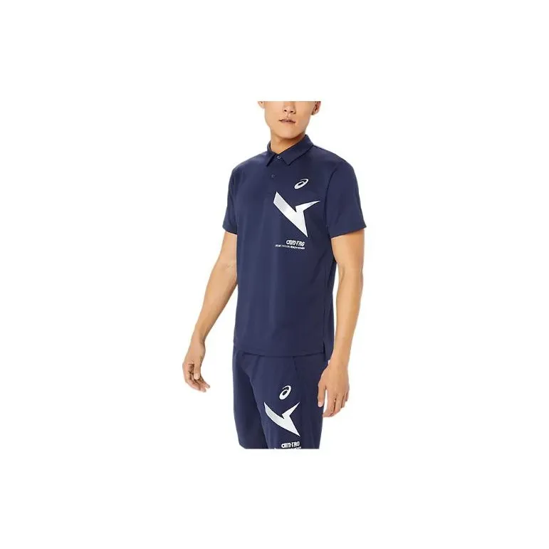 Asics Polo Shirts Men Blue-2