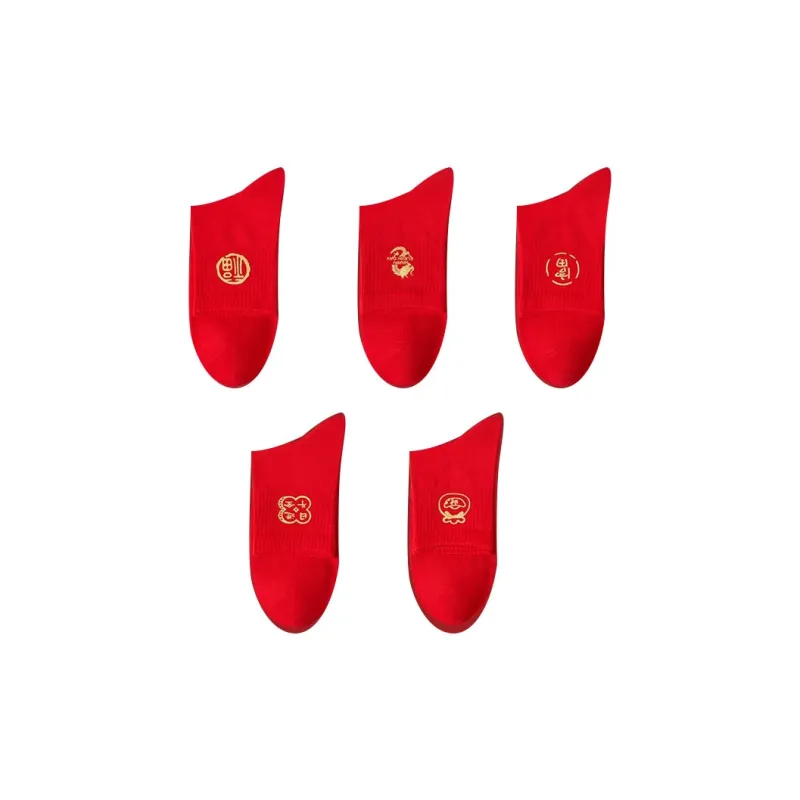 CARTELO Mid-Calf Socks Men's Red-4