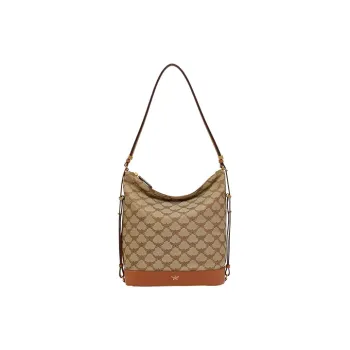MCM Himmel Monogram Jacquard Hobo Bag
