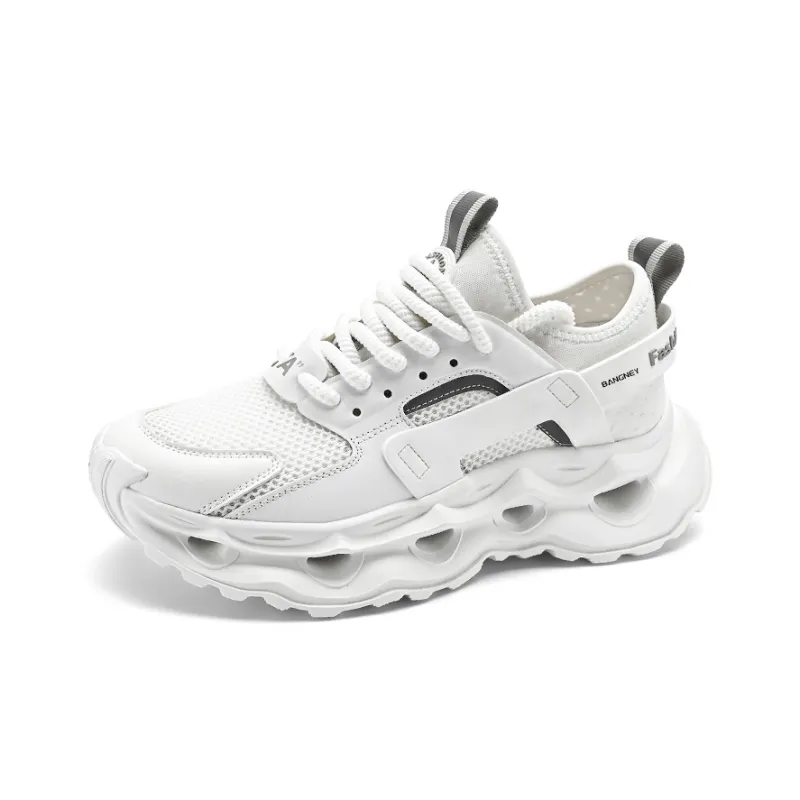 BANGNEY Anti-Slip Wear-Resistant Breathable Lightweight Height Increasing Low-Top Chunky Sneakers Men's-5