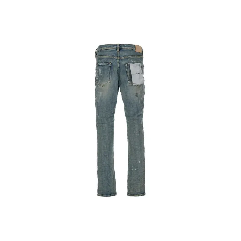 Purple Brand Light Indigo Paint Blowout Jean-1