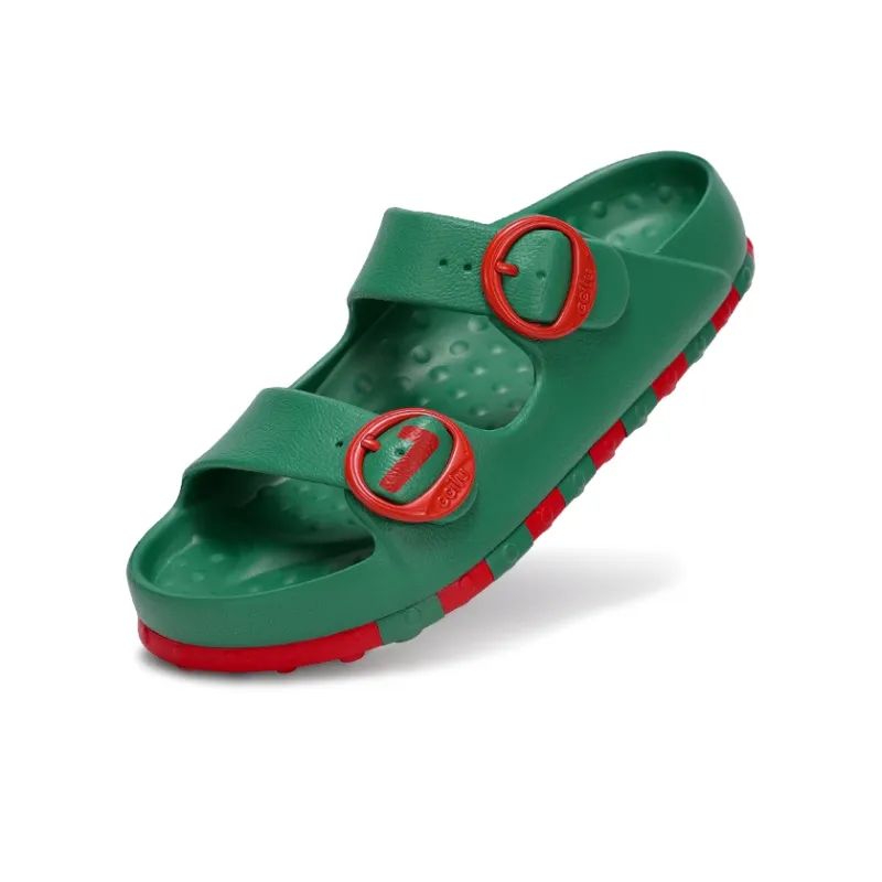 Ccilu Slide Slippers Unisex Blue, Yellow, Green, Blue, White-2