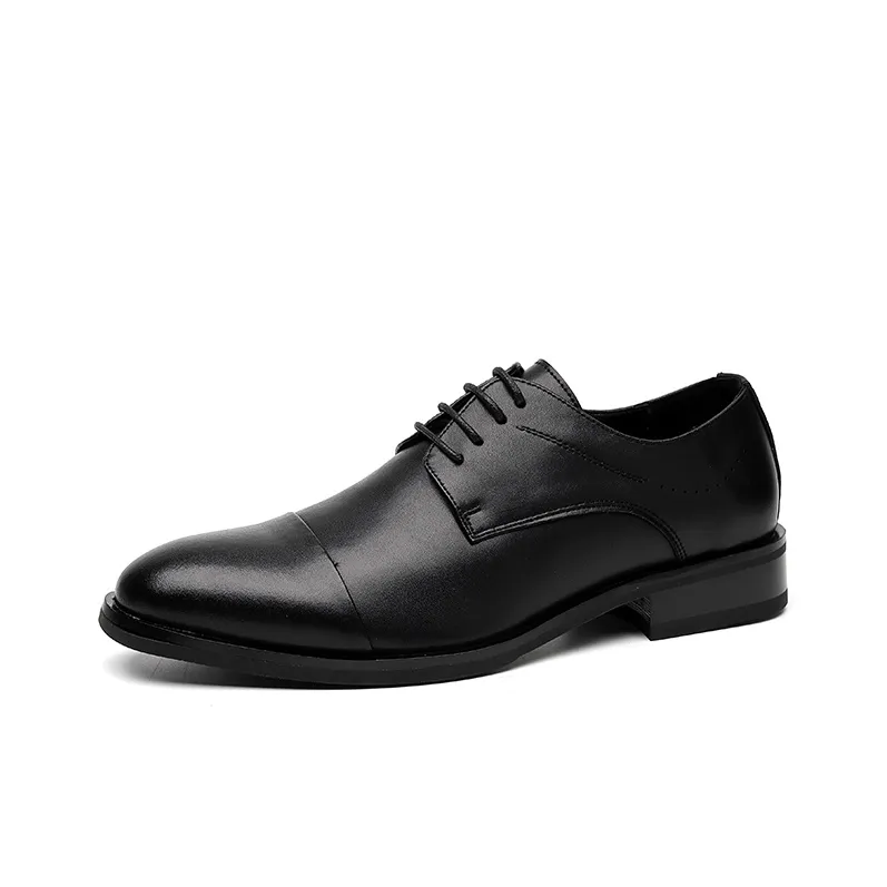 Romon Dress Shoes Men Low Top Black-1