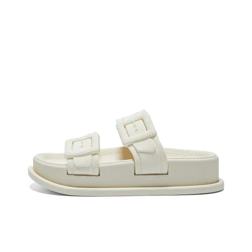 HUANQIU Slide Slippers Women's White