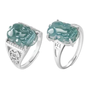 FUSSEM Ice Type Jadeite Rings Unisex