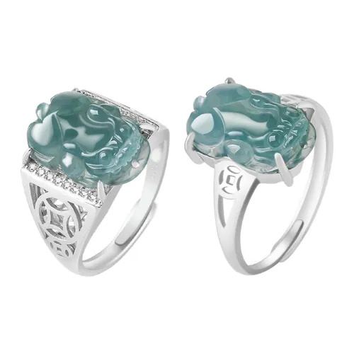 FUSSEM Ice Type Jadeite Rings Unisex