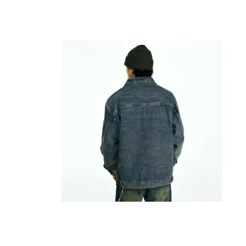 VALKOMM Denim Jackets Men Vintage Blue