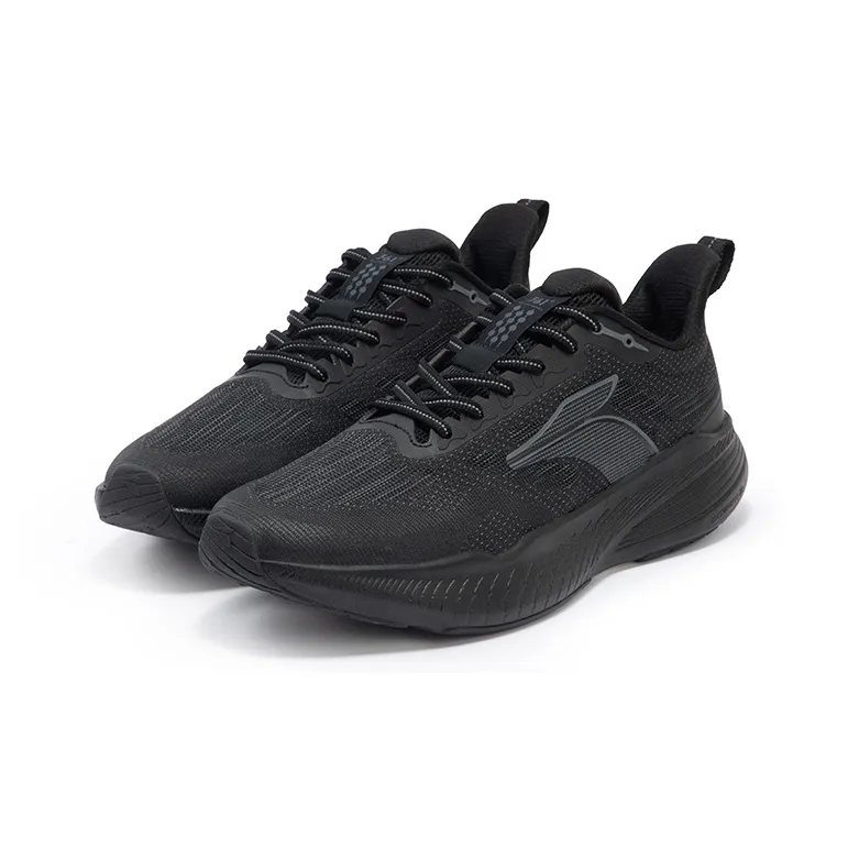361° Semi Competitive Attitude Cushioning Anti Slip Wear Resistant Breathability Low Top Running Shoes Men's Black Gray-2