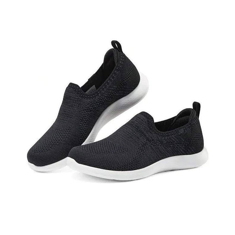 Skechers Balanced Breathable Cushioning Low Top Casual Shoes Women's Charcoal Gray-2