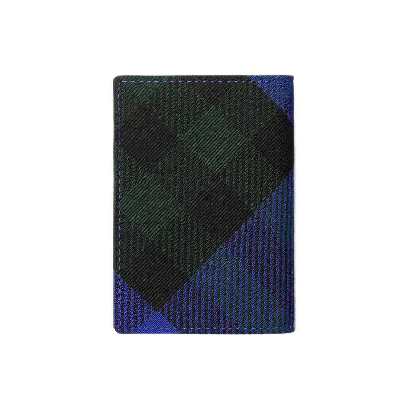 Burberry Polyester Blended Cotton Card Holder Men's Knight Blue-3