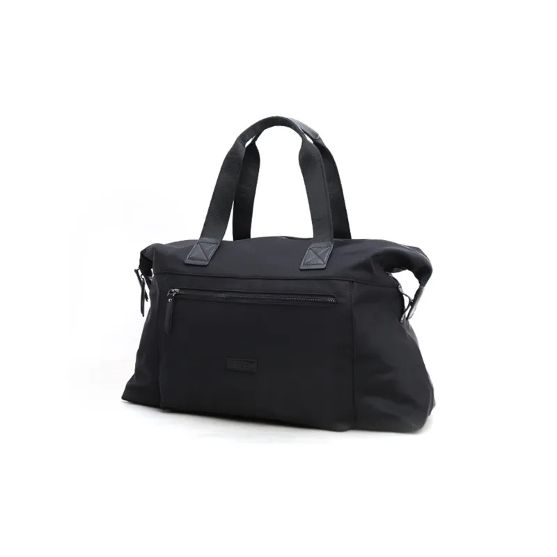 Dubaolu Fabric Bonded Microfiber Synthetic Leather Travel Bag Regular Unisex Black/Blue-10