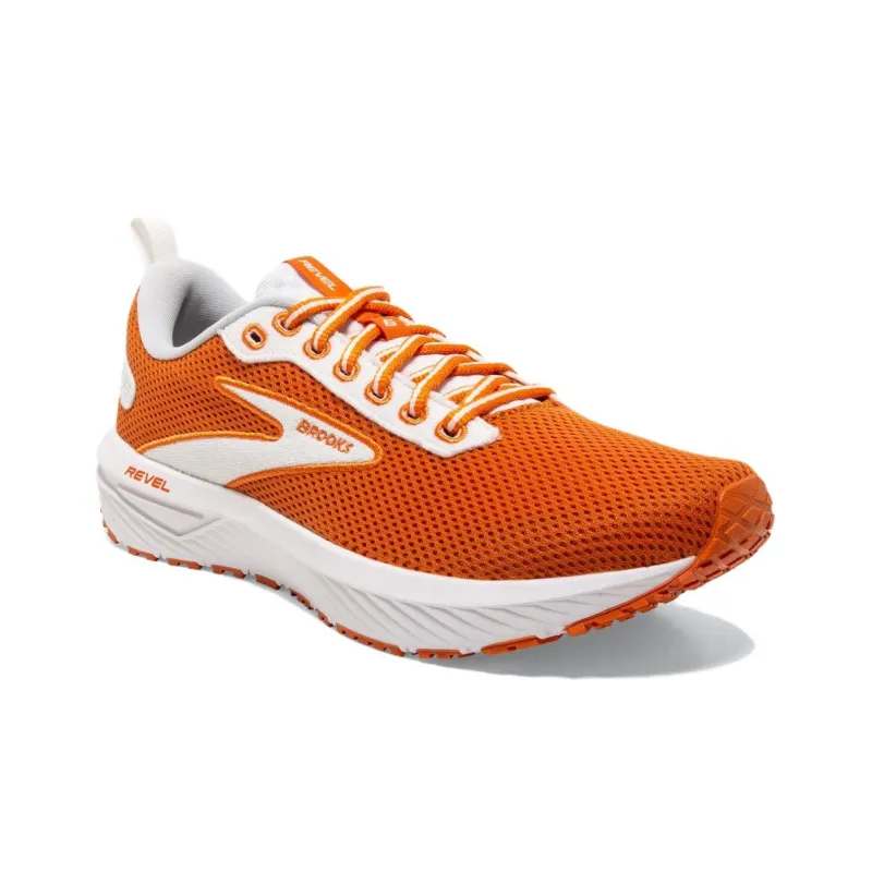 Brooks Revel 6 Cushioning Wear-Resistant Low-Top Running Shoes Men's Orange-2